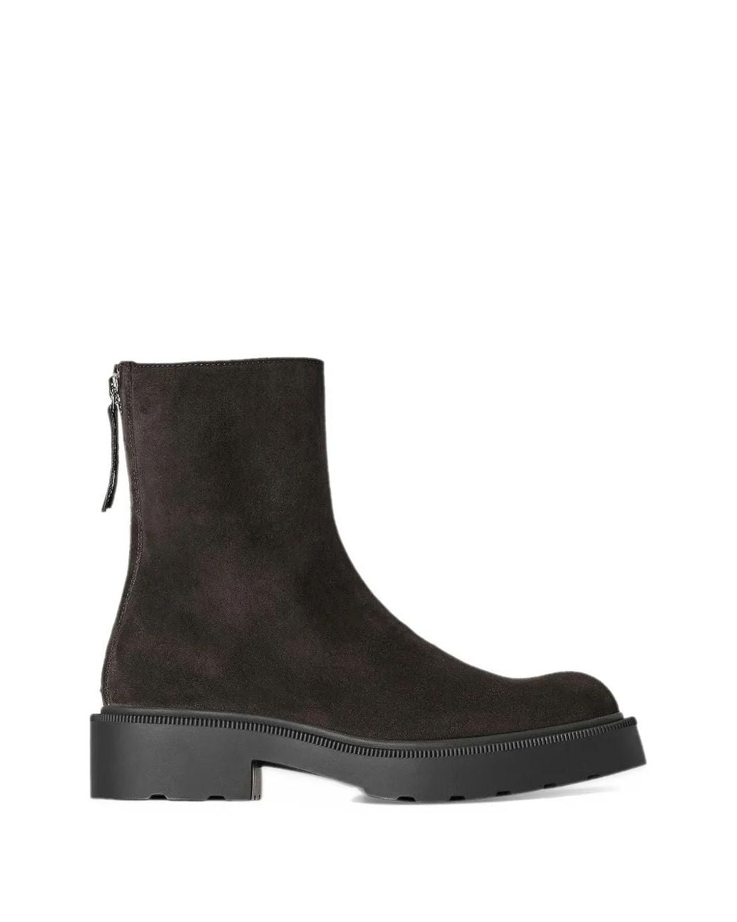 The Row Black Nobilis Suede Ankle Boots