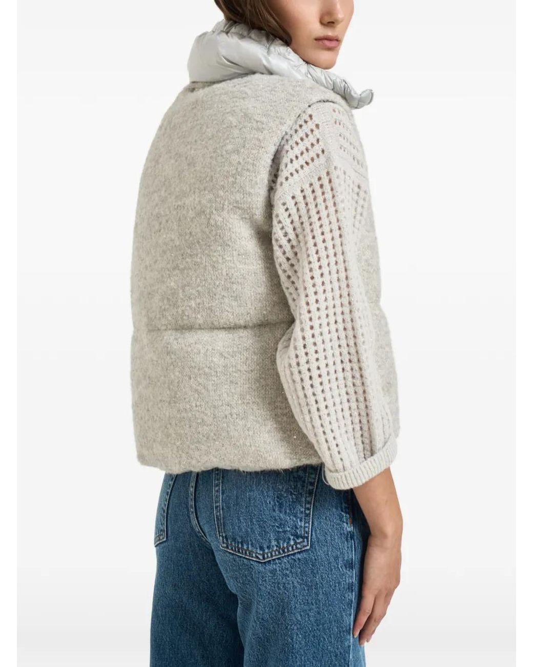 Herno Gray Gilet À Ornements En Sequins