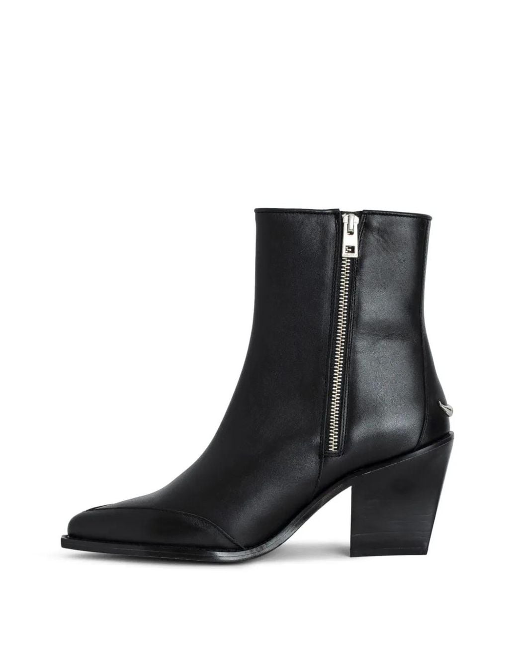 Zadig & Voltaire Black Cara 70Mm Leather Boots