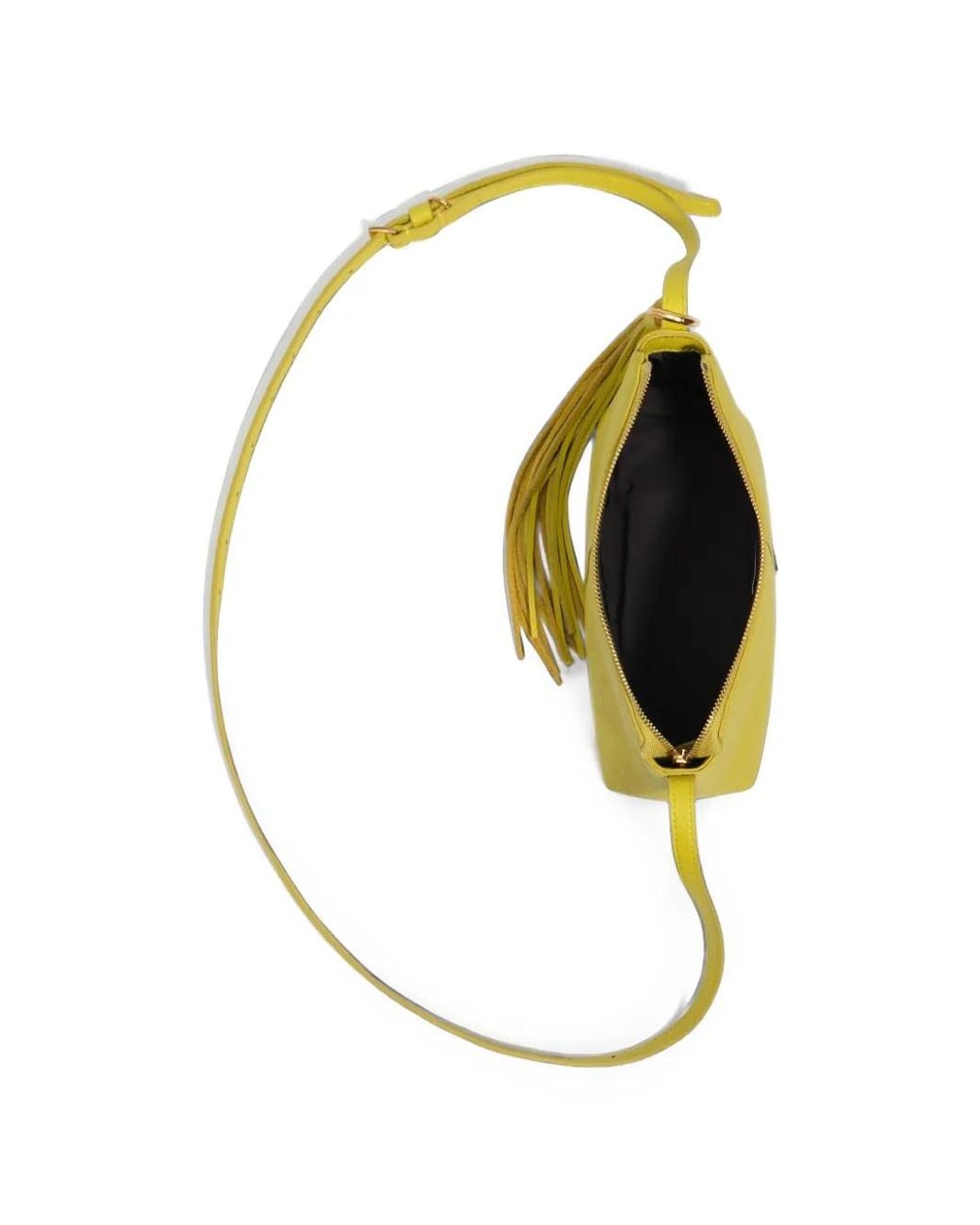 Bimba Y Lola Yellow Lemon Leather Mini Crossbody Bag
