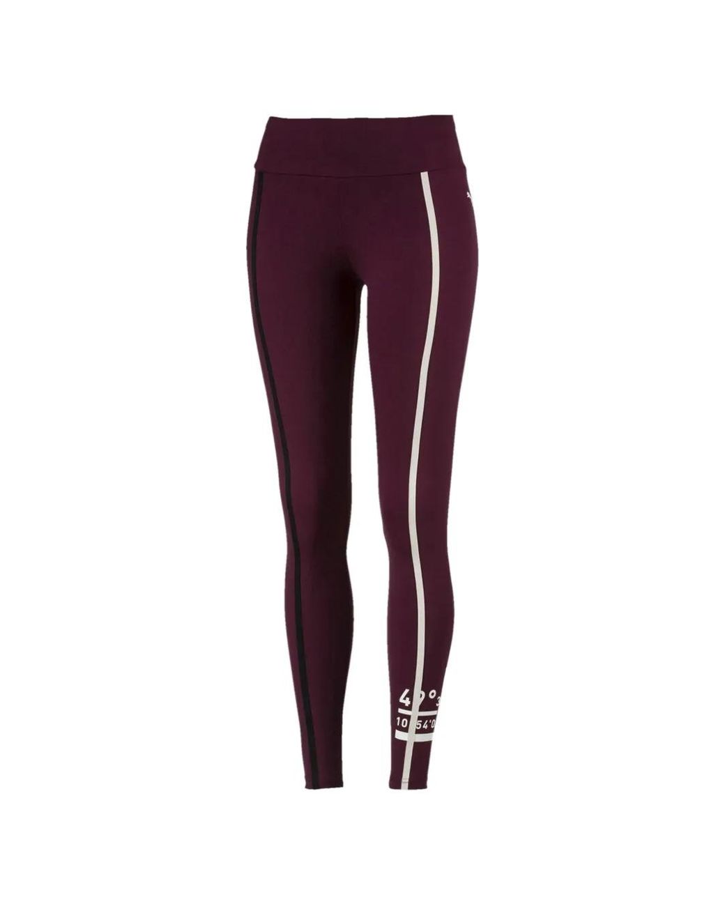 PUMA Purple Stripe-Detail Leggings