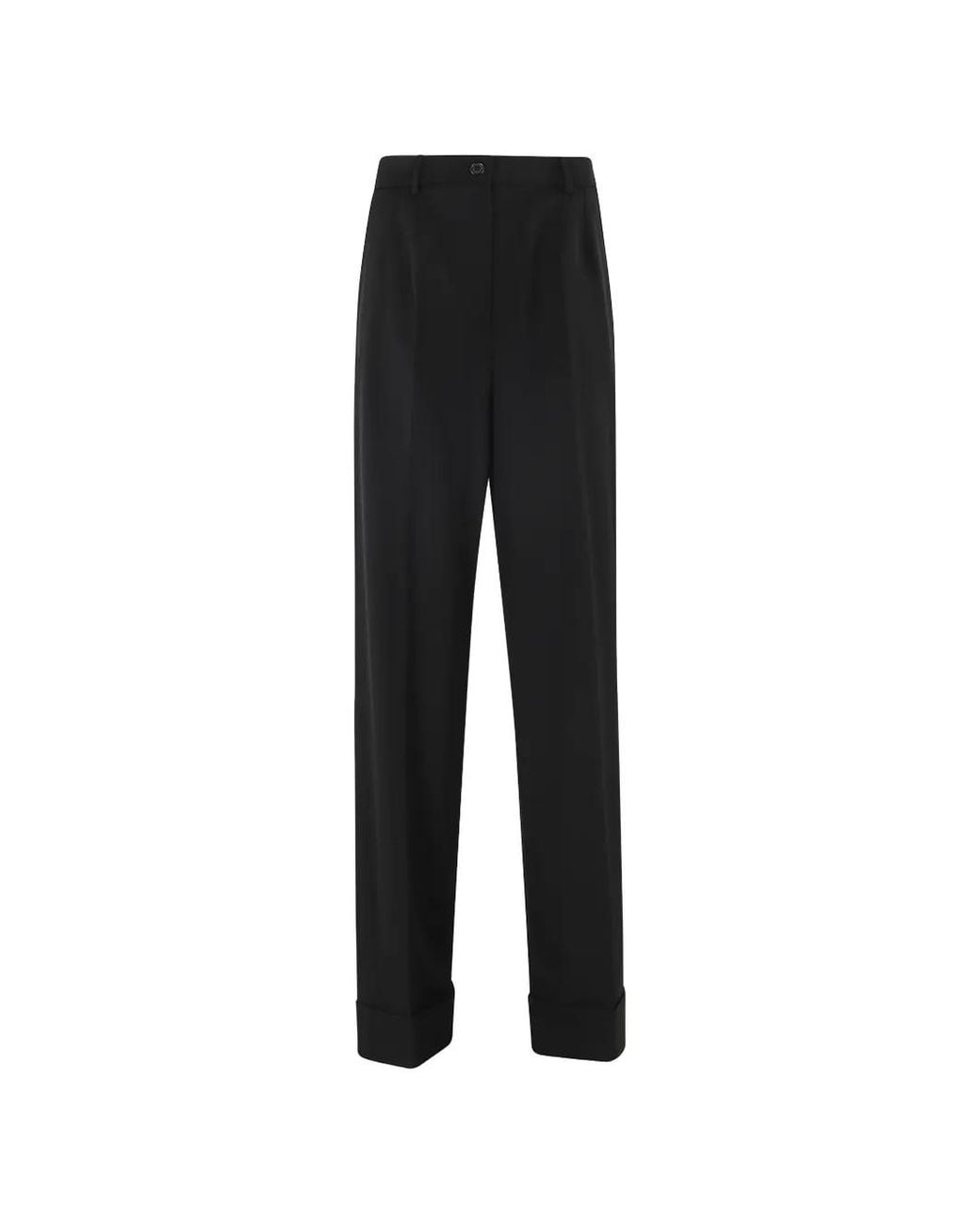 Dolce & Gabbana Black Cuffed Trousers