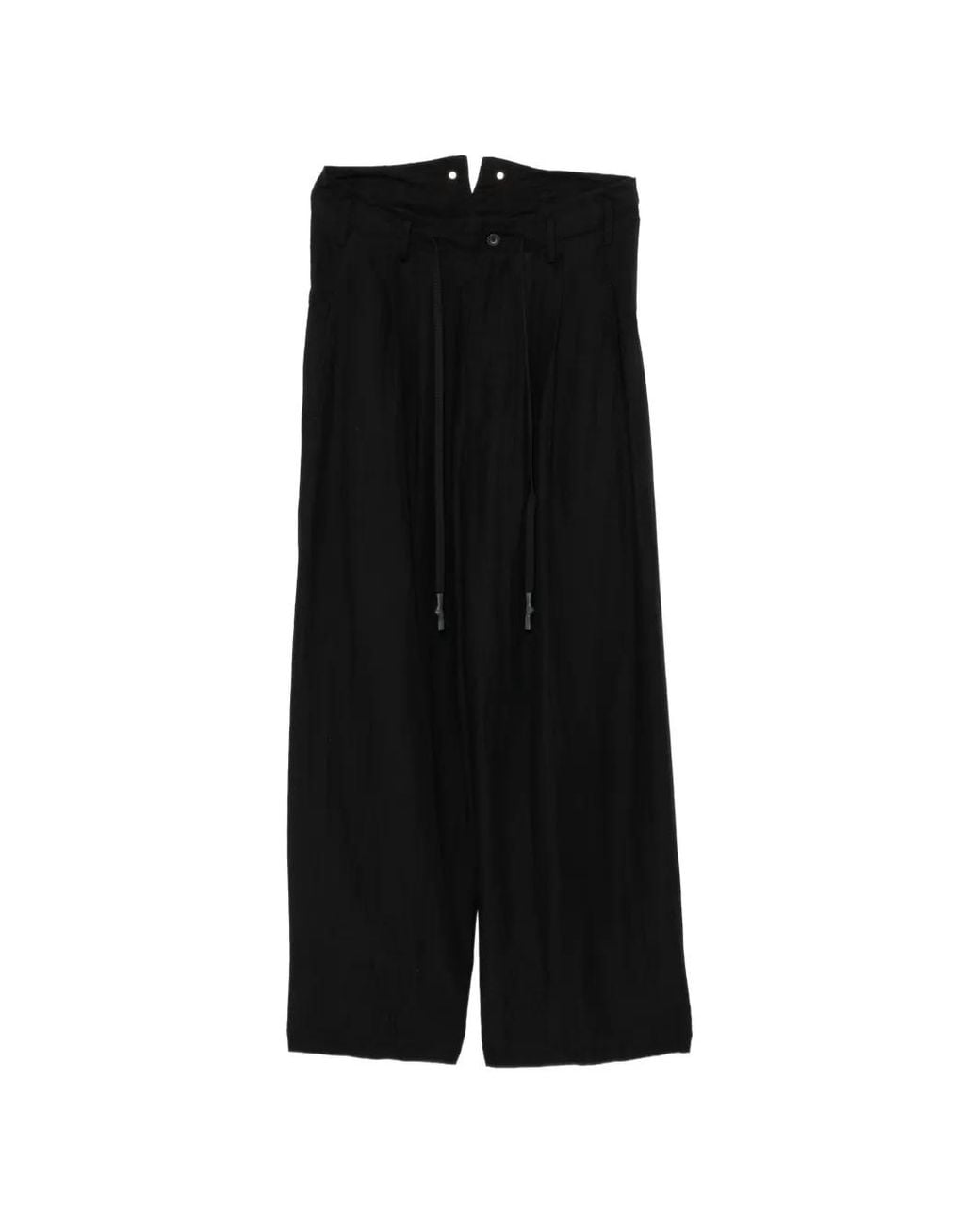 Nude:mm Black Drawstring Trousers for men