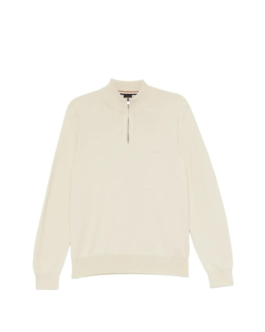Boss White Pull À Col Zippé for men