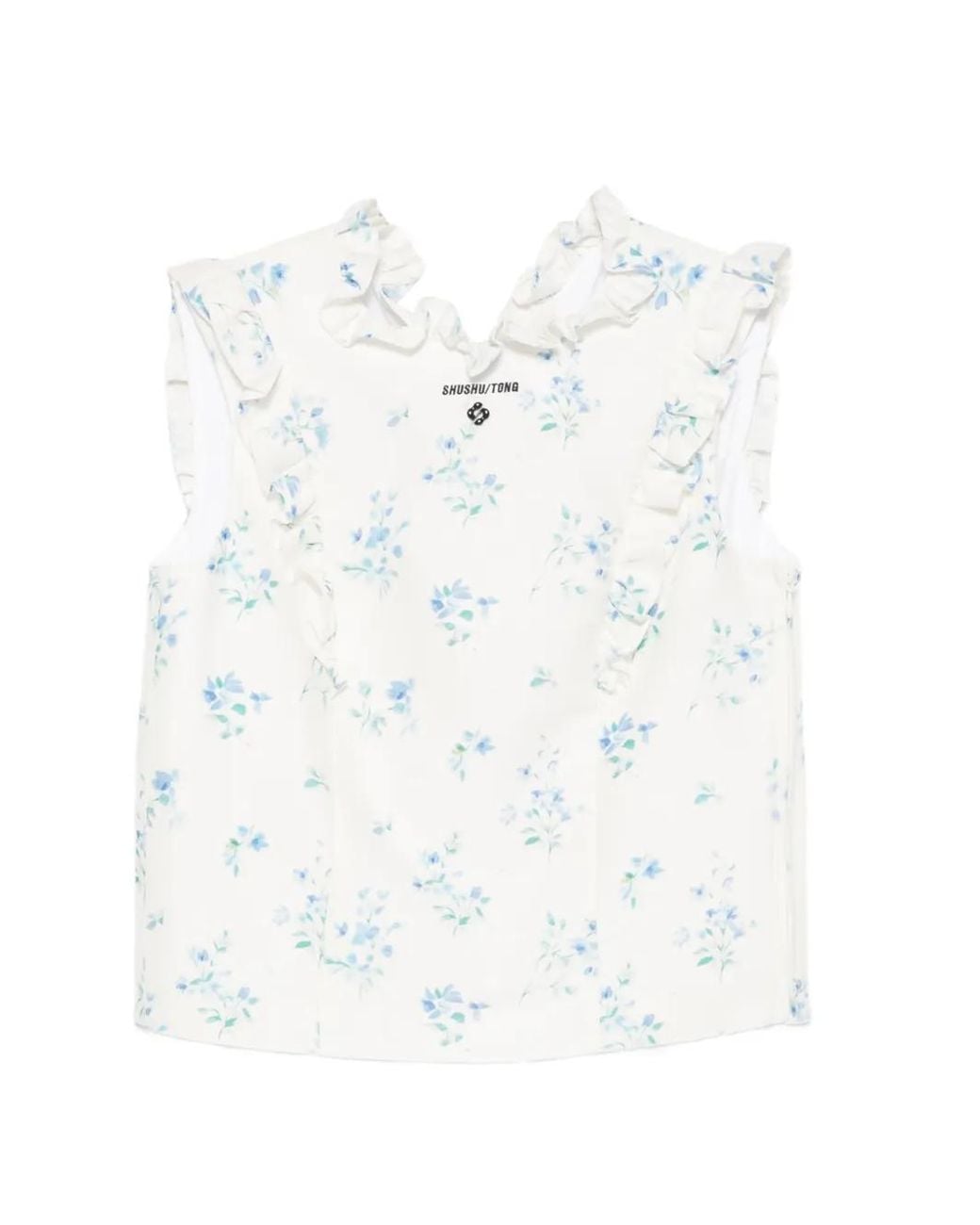 ShuShu/Tong White Floral-Print Top
