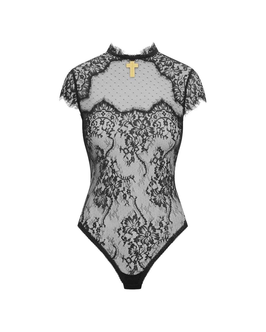 Scandale Gray Backless Bodysuit