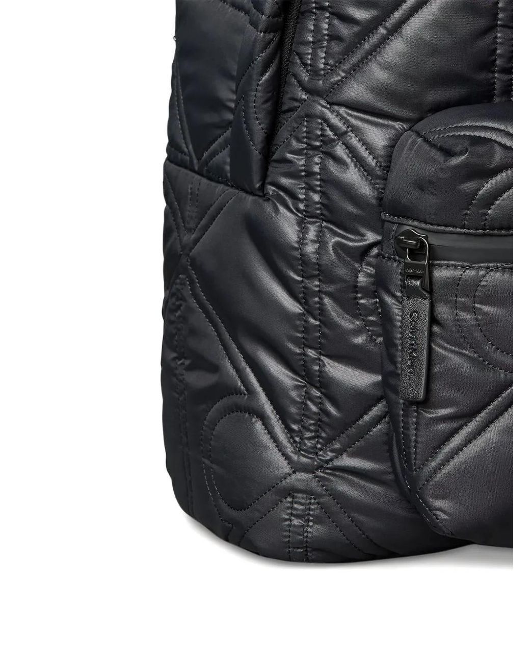 calvin klein quilted backpack leather Calvin Klein Quilted-Logo Backpack in Black for Men