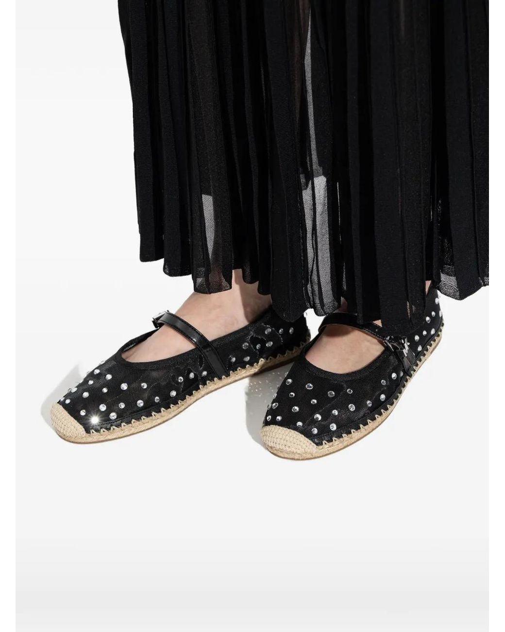 MICHAEL Michael Kors White Lynn Studded Espadrilles
