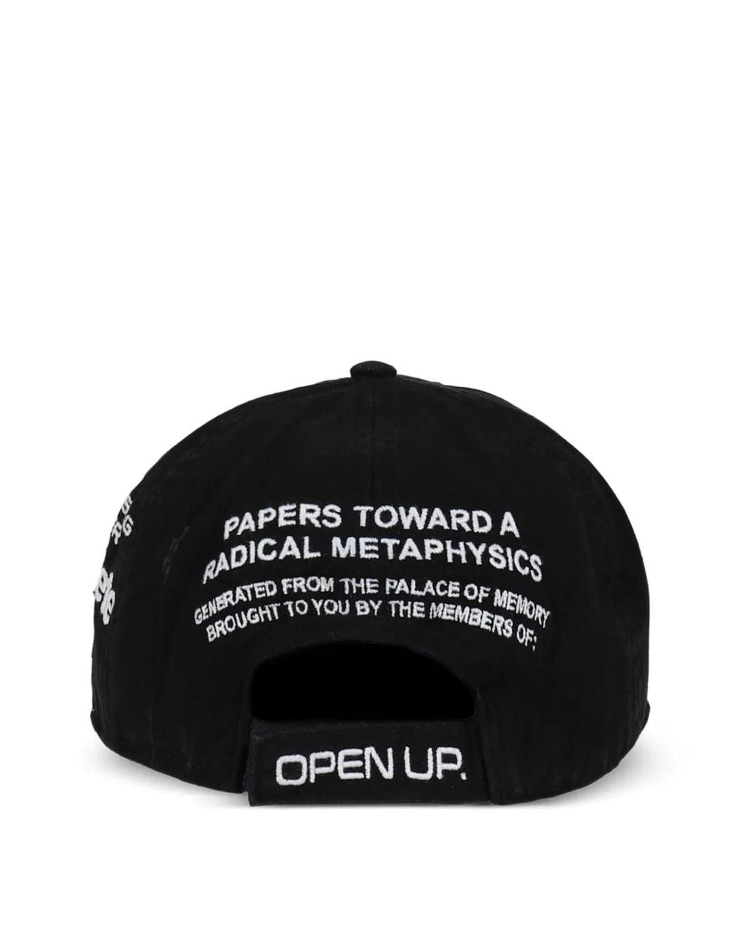 RRR123 Black Graphic Baseball Cap for men