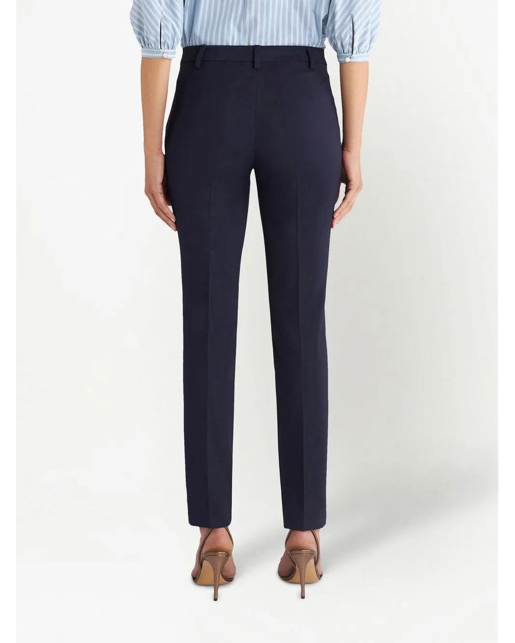 Etro Blue Tailored Tapered Trousers