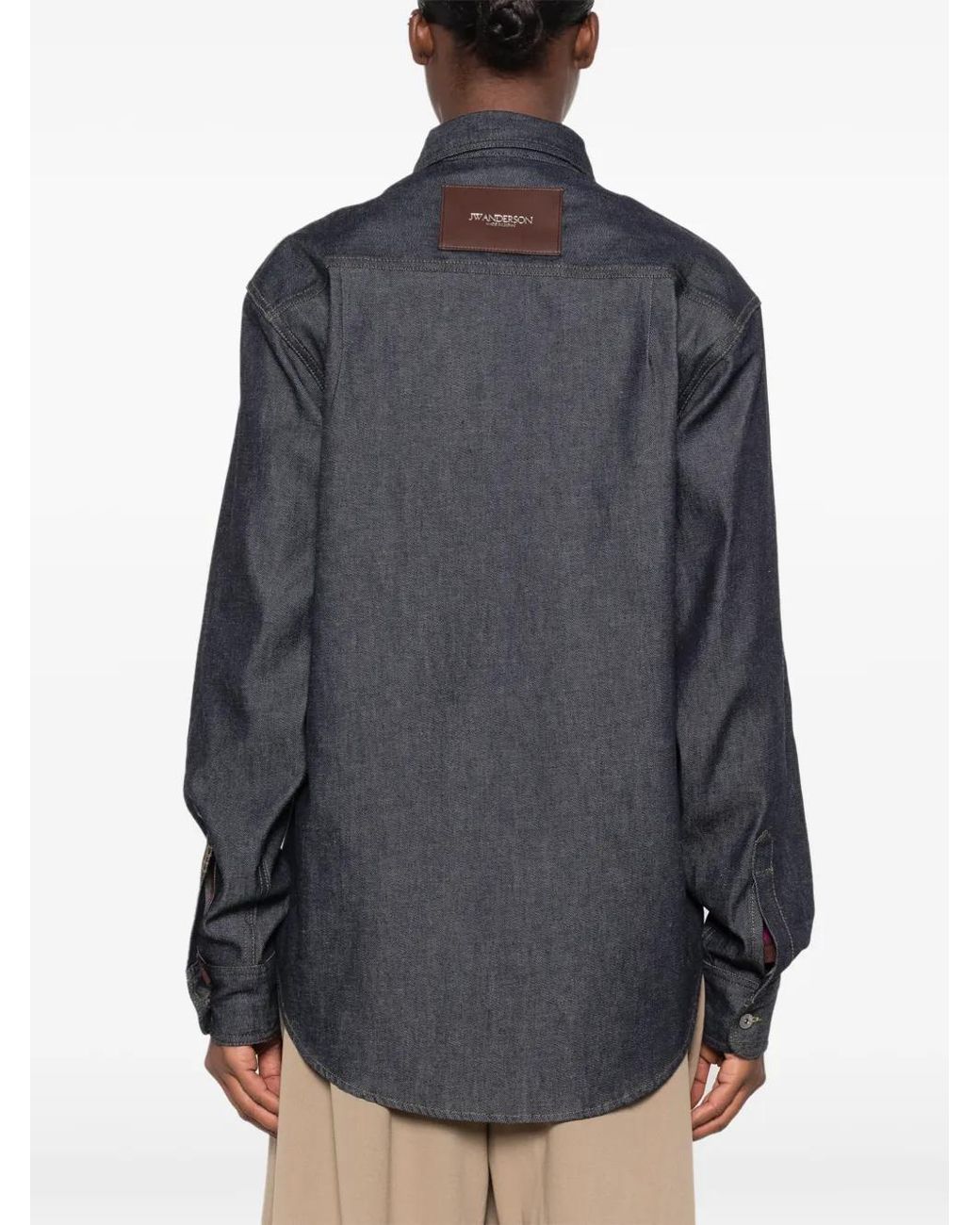 J.W. Anderson Black Oversized Denim Shirt