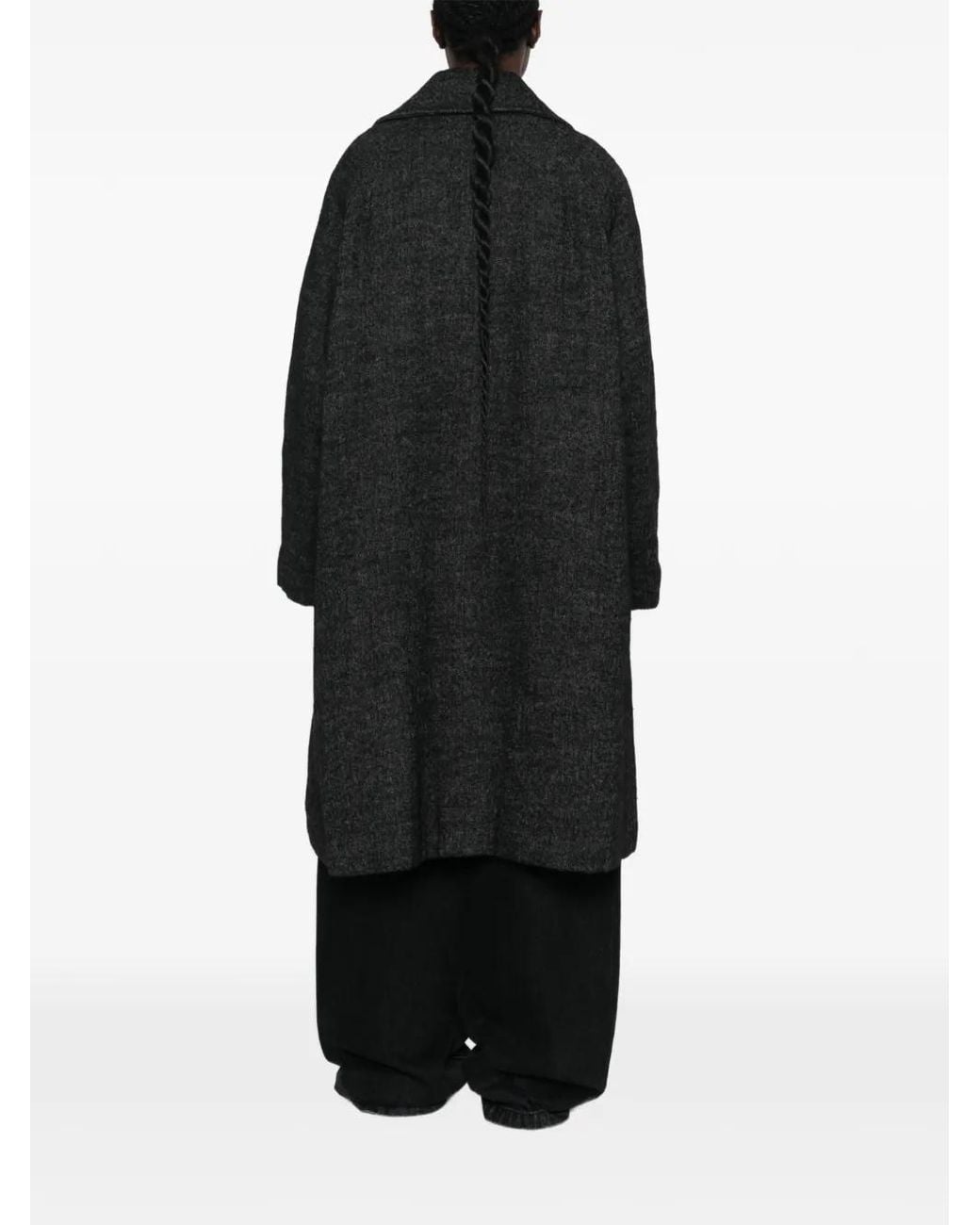 SOH Black Manteau À Simple Boutonnage Et Appliqués Floraux