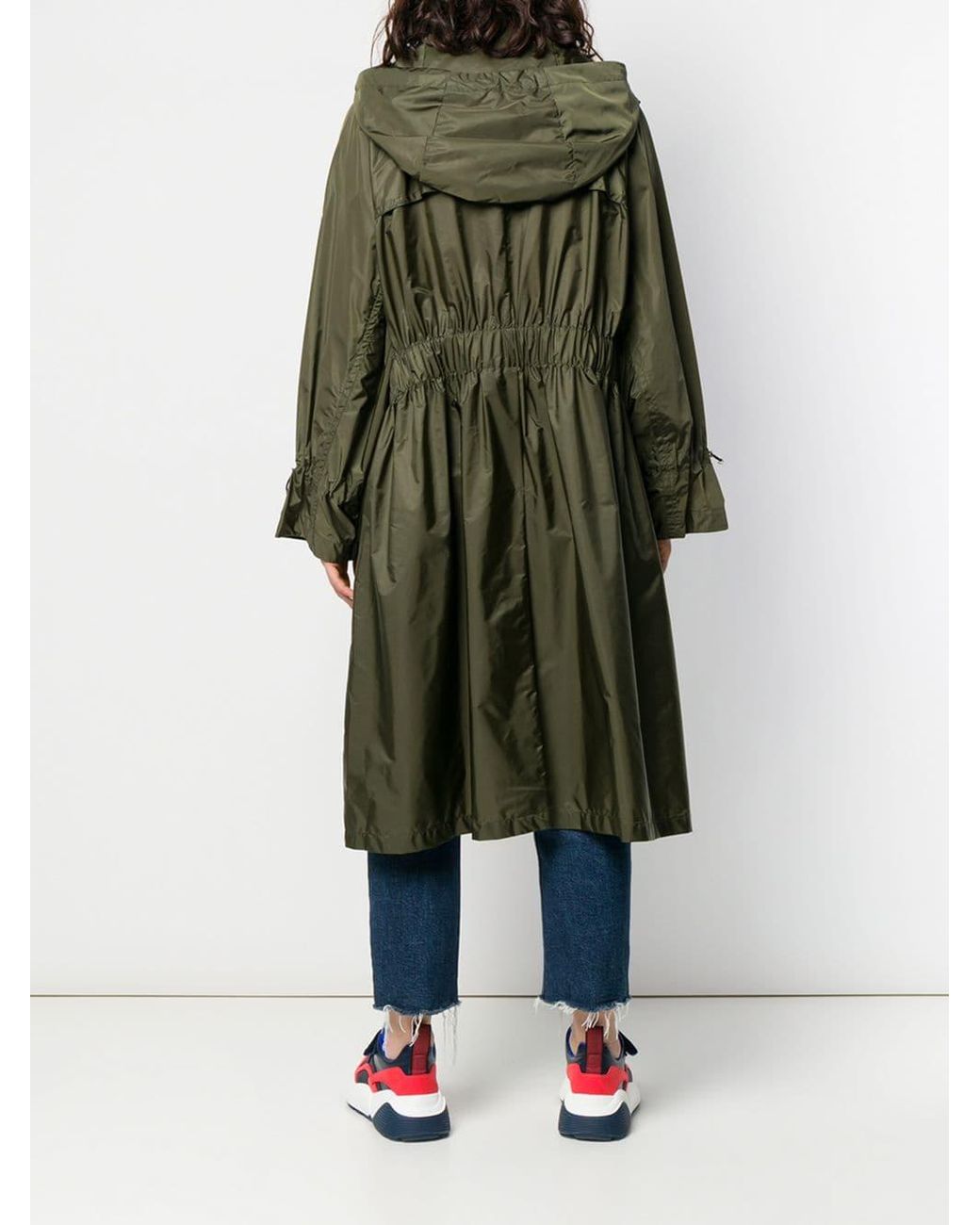 Moncler Satin-shell Raincoat in Green | Lyst