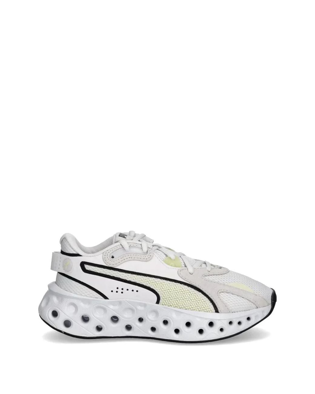 PUMA White Softride Panelled Sneakers