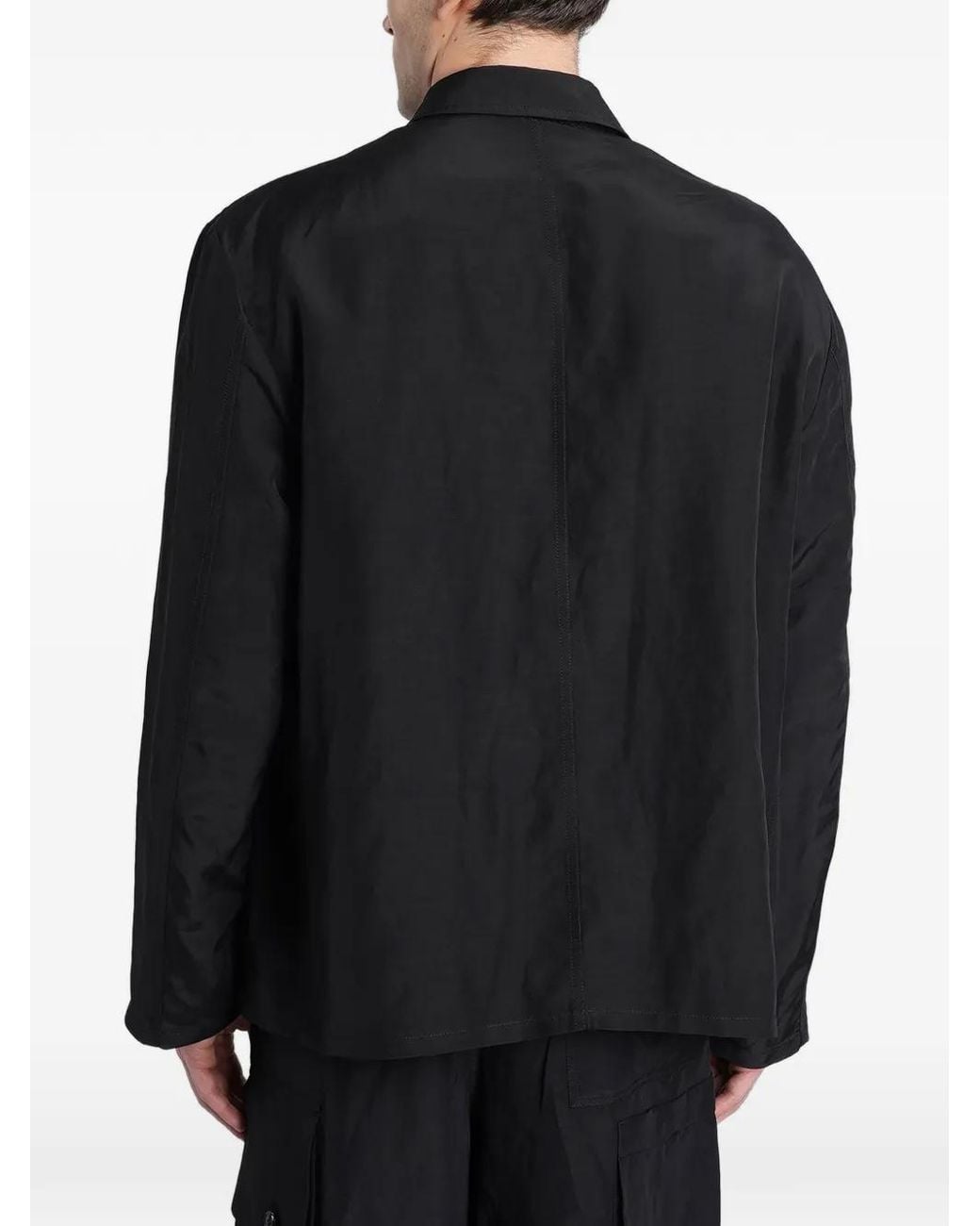 Giorgio Armani Black Buttoned Jacket for men
