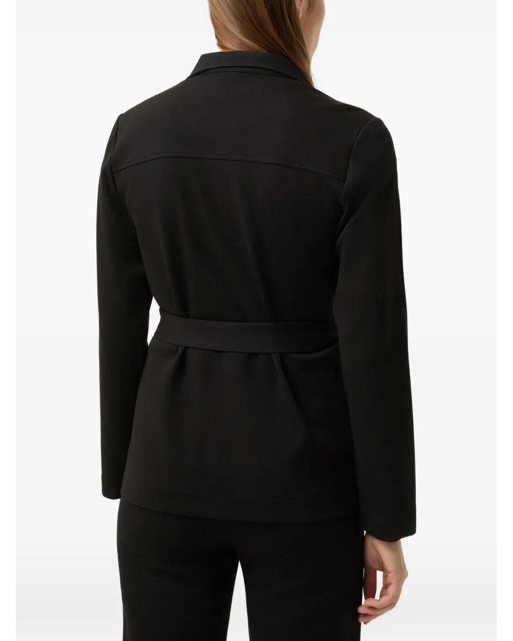 Bogner Black Benisha Belted Jersey Blazer