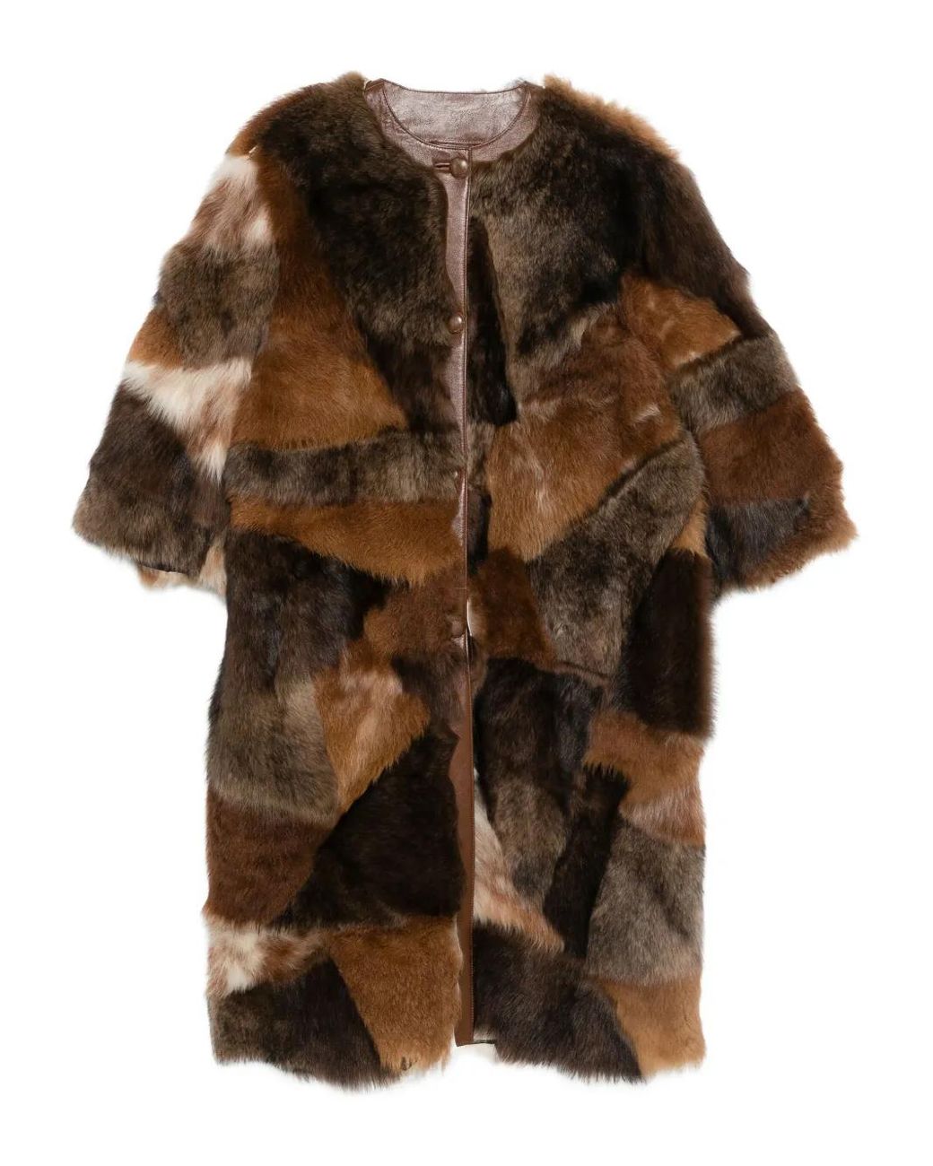 Prada Brown Faux Fur Coat
