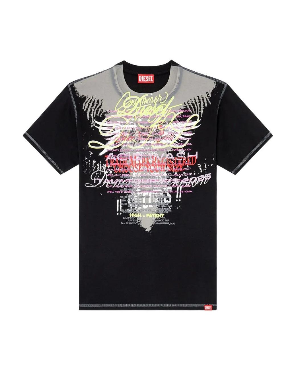 DIESEL T-Normac-1 Tシャツ 2025 diesel-black-Remaster-Capsule-