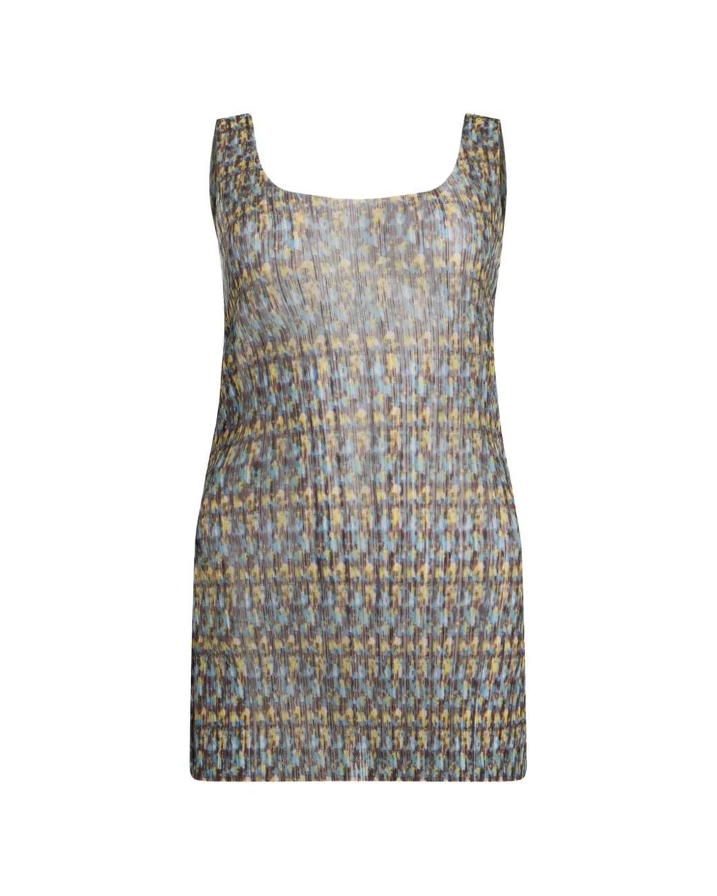 Philosophy Di Lorenzo Serafini Gray Pleated Abstract-Print Top