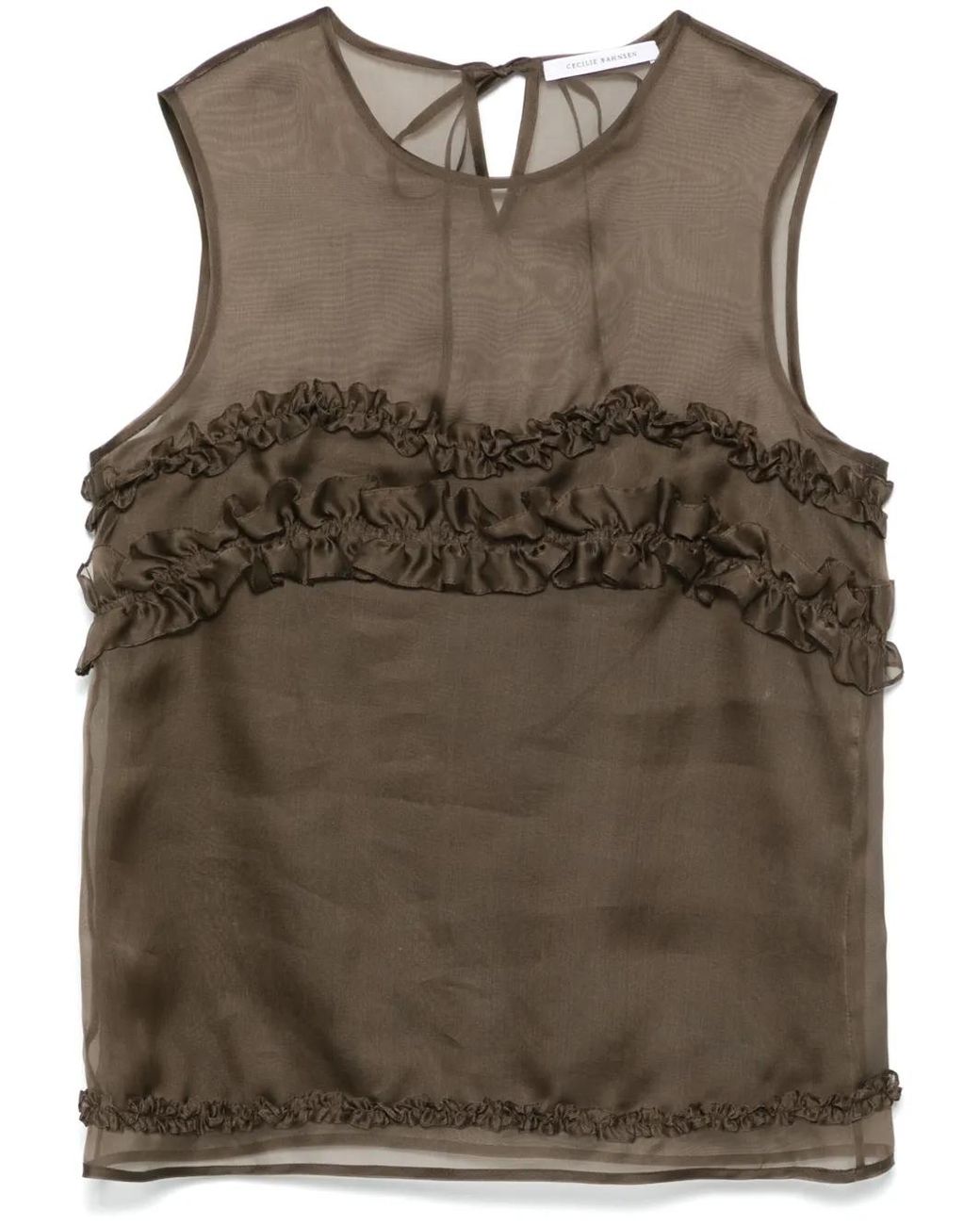 CECILIE BAHNSEN Gray Orietta Blouse