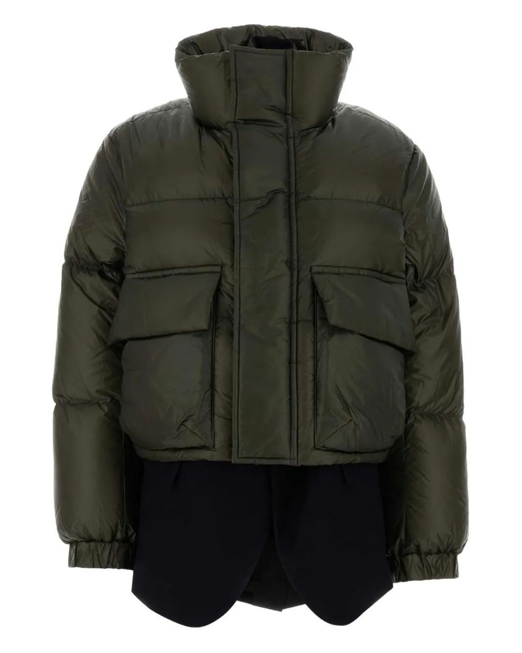Sacai Nylon Donsjack in het Green