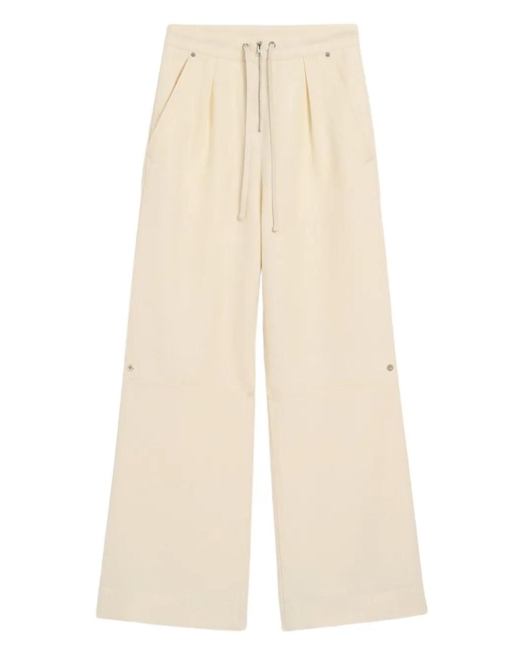 AMI Wollen Broek Met Rits in het Natural