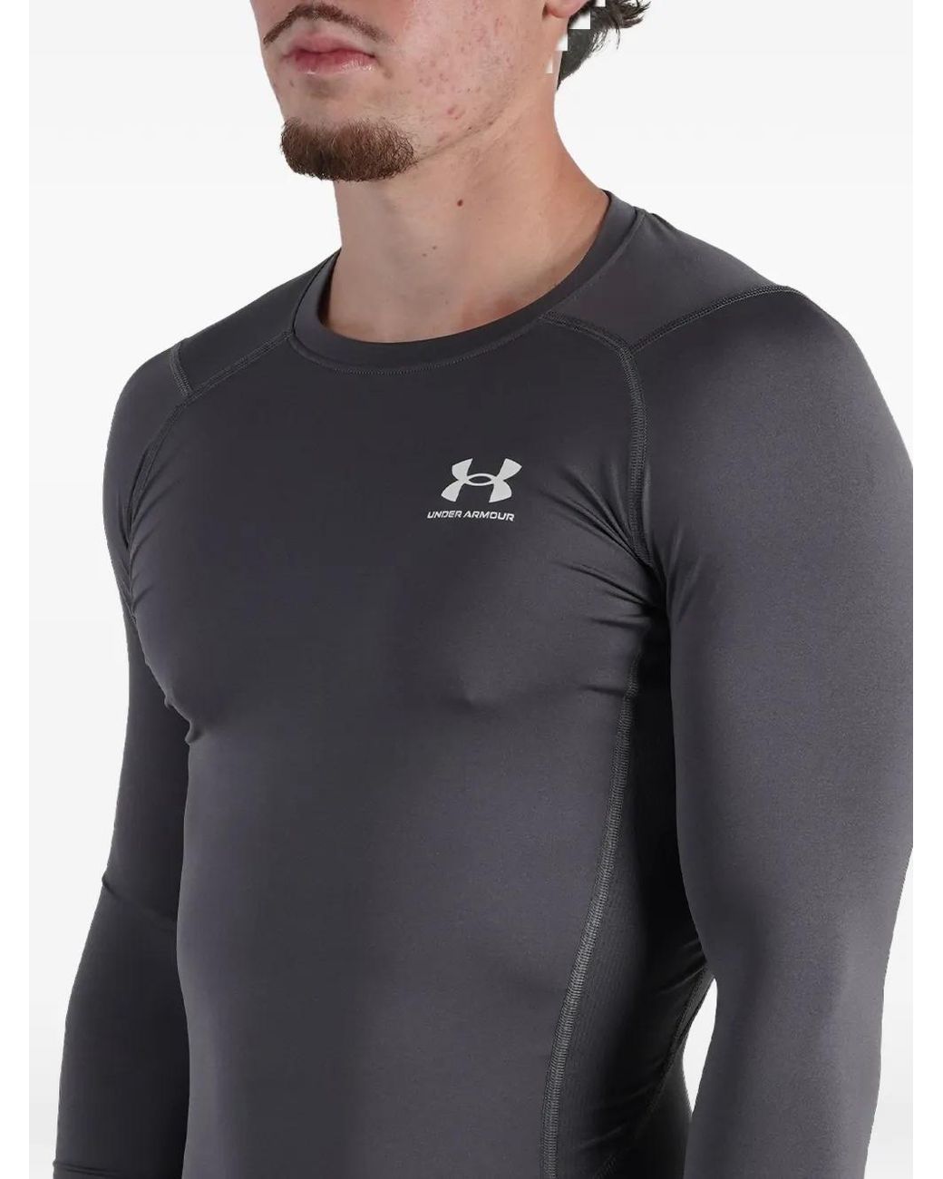 Under Armour Gray Long-Sleeve Compression T-Shirt for men