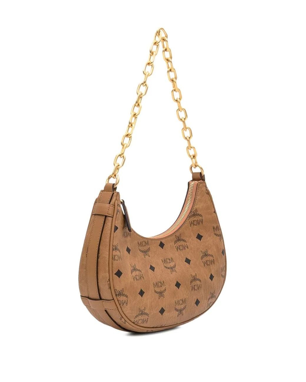 MCM Brown Small Aren Shoulder Bag