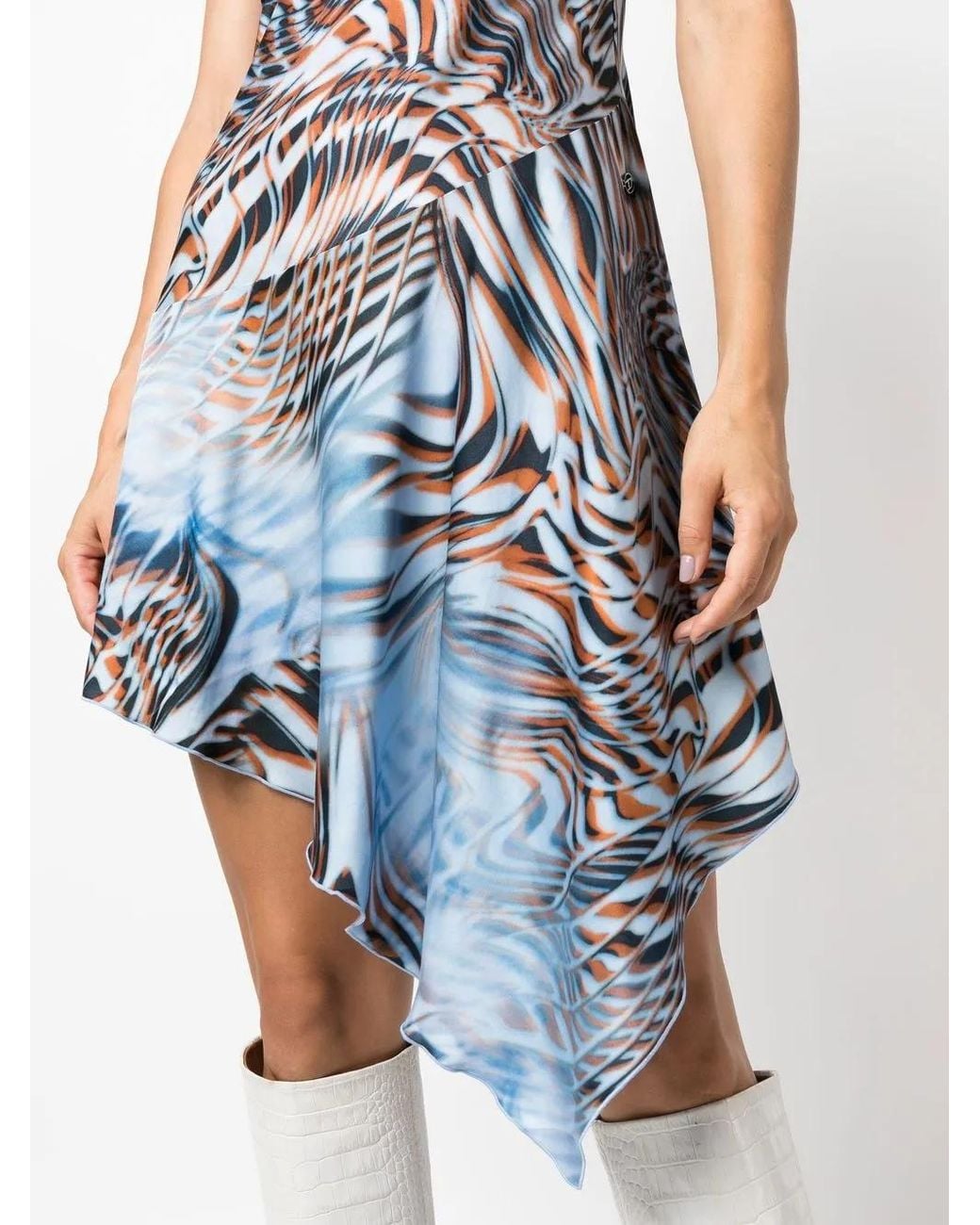 DIESEL Blue All-Over Graphic-Print Cami Dress