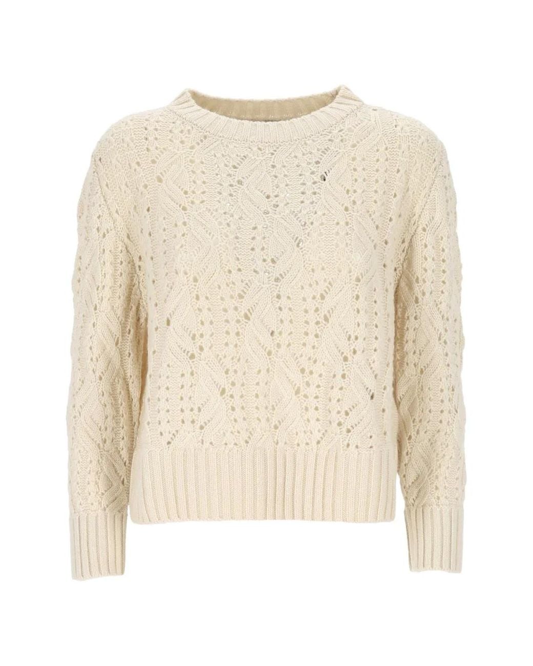 Agnona Natural Long-Sleeve Sweater
