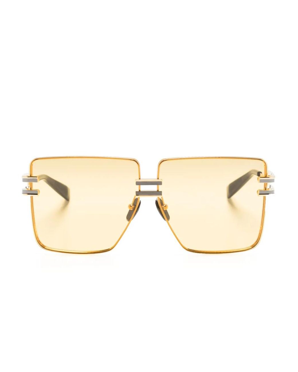 Balmain Natural Gendarme Oversize-Frame Sunglasses for men