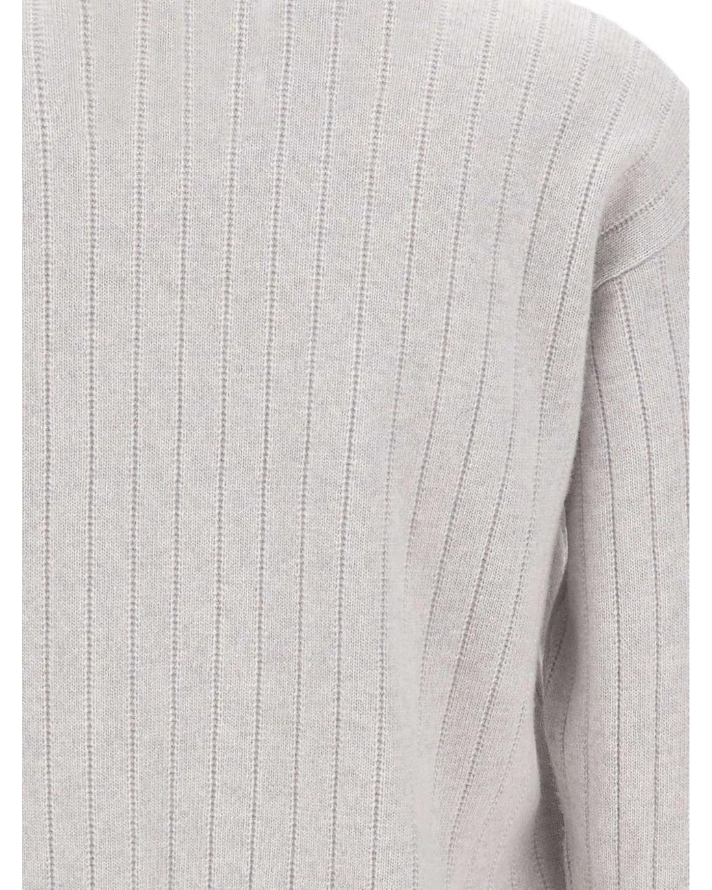 Jersey De Canalé Con Cuello Redondo Eleventy de color White