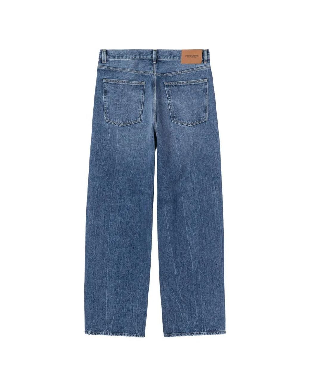 Carhartt Blue Payson Logo-Patch Jeans for men