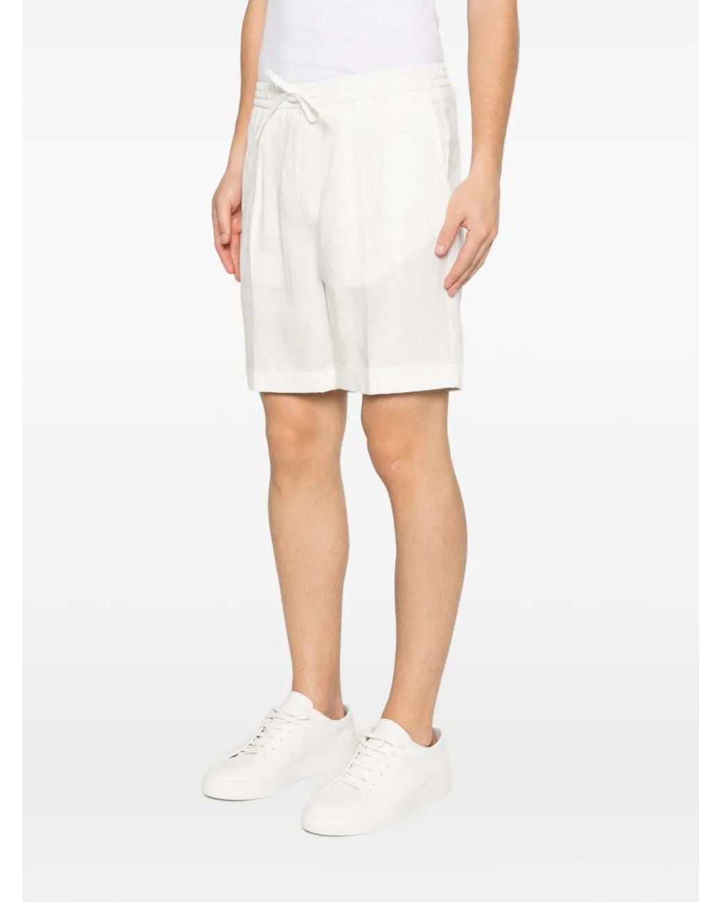 Aurélien White Drawstring Shorts for men
