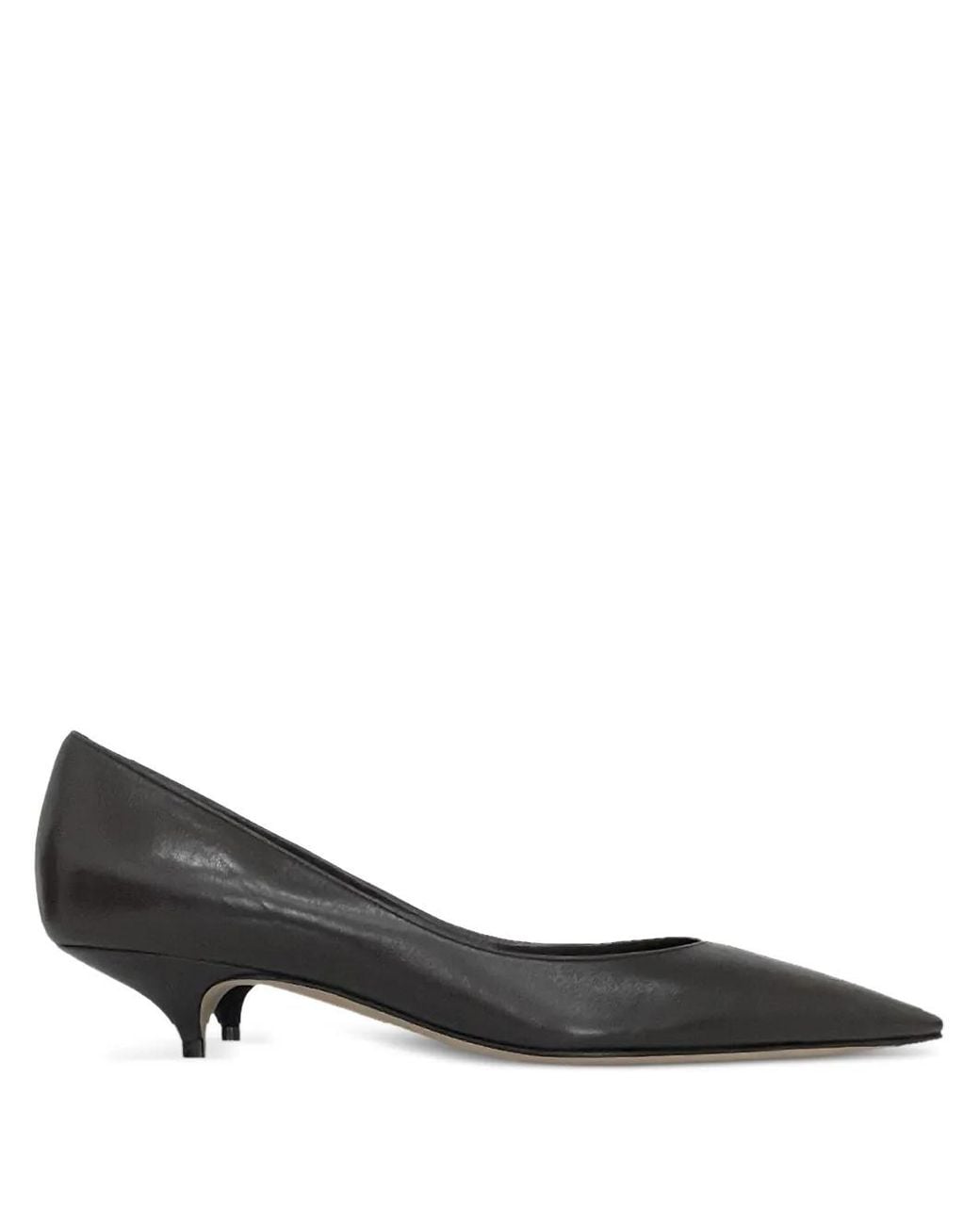 The Row Black Pointed-toe Kitten-heel Pumps