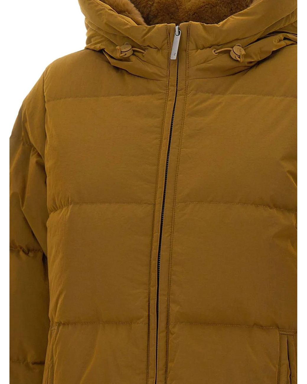 K-Way Green Logo-Patch Puffer Jacket