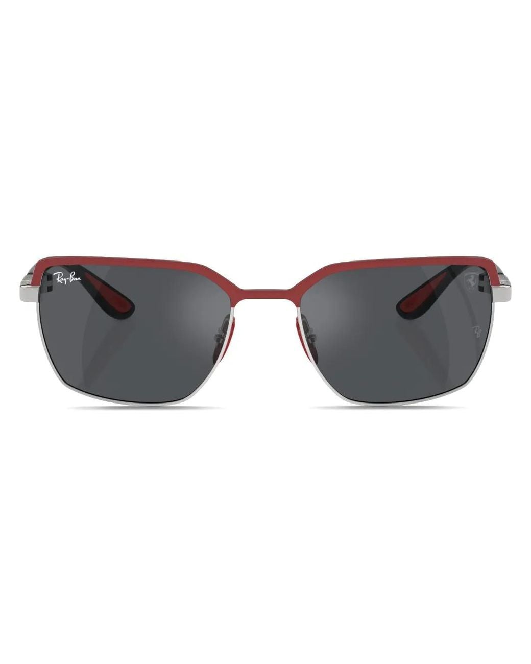 Ray-Ban Gray Square-Frame Sunglasses