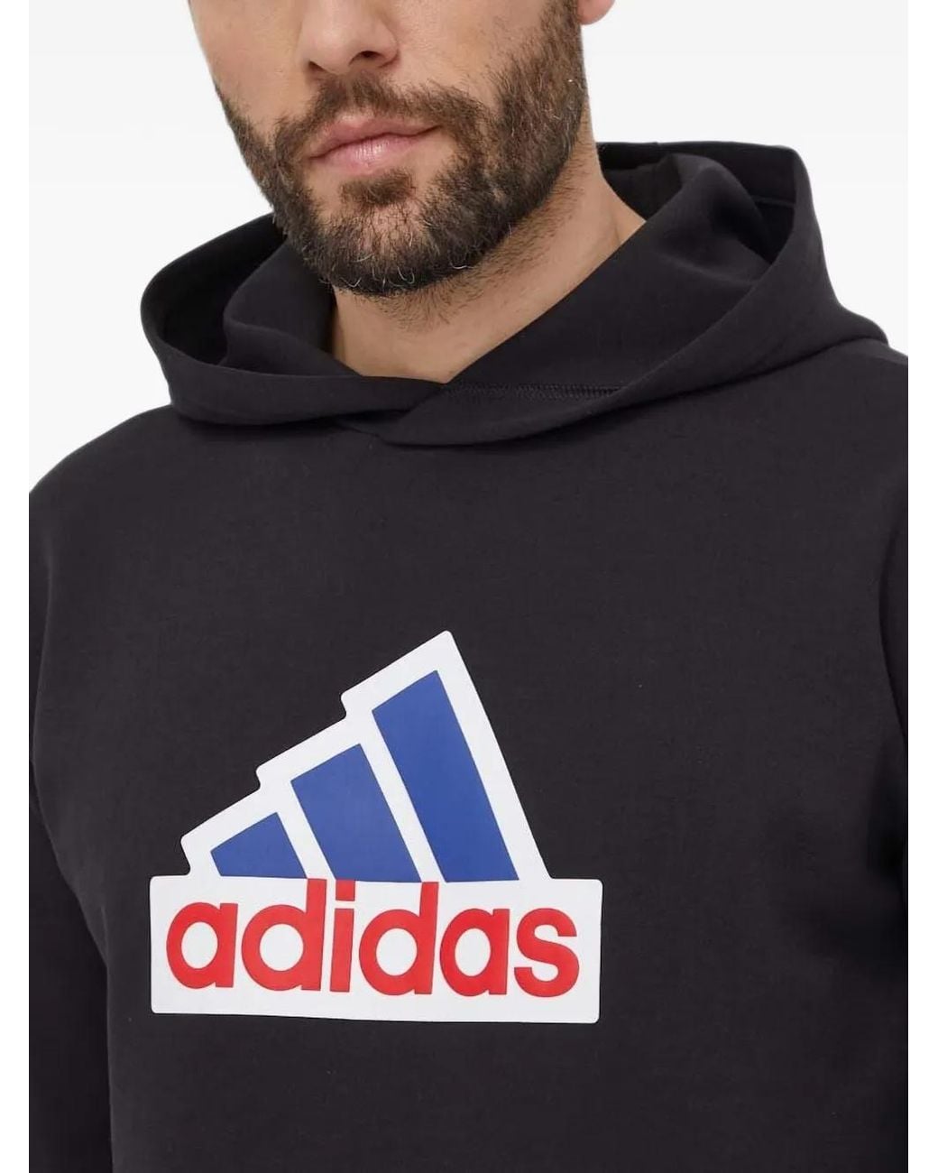 Adidas Blue Future Icons Badge Of Sport Hoodie for men