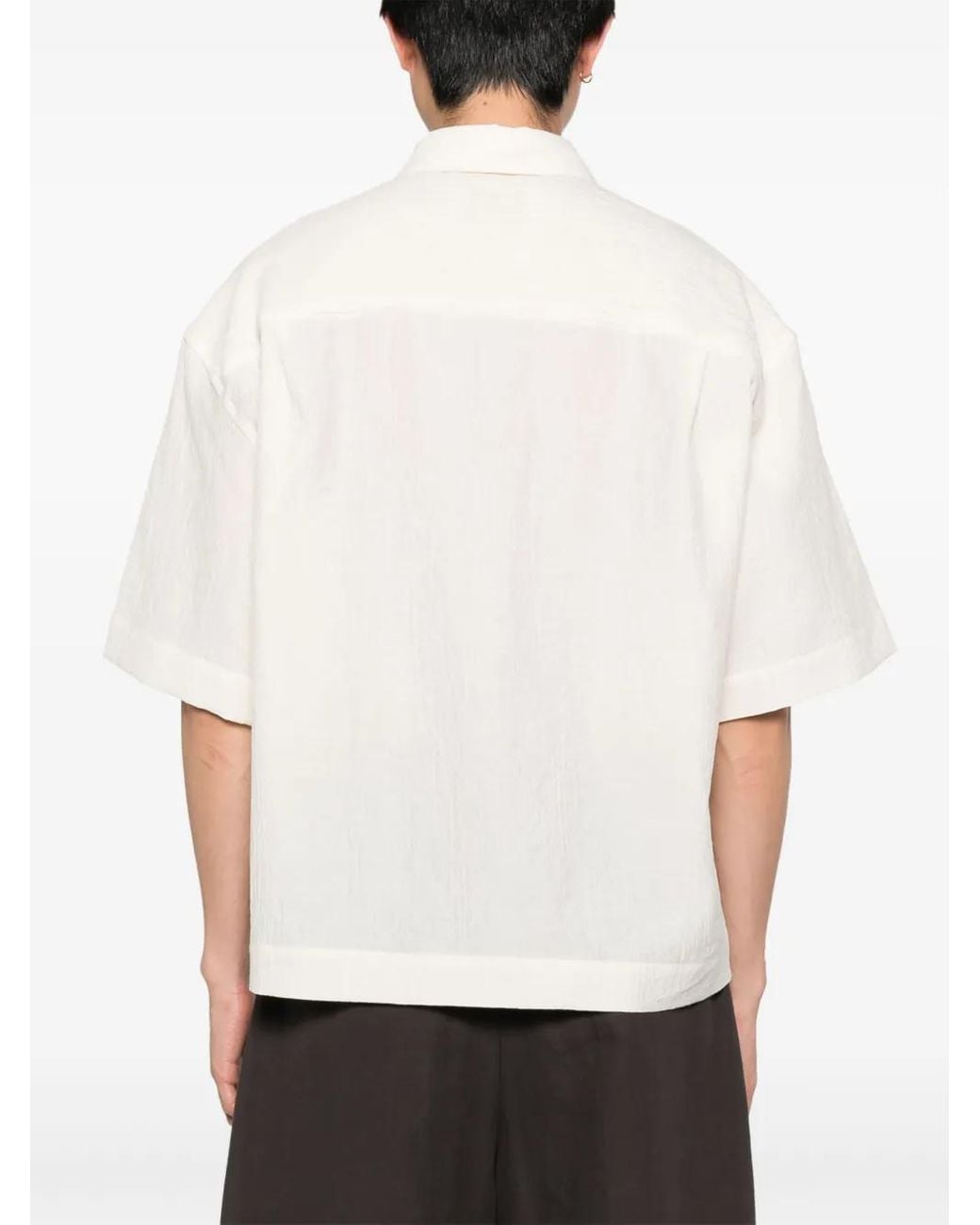 Studio Nicholson White Short-Sleeve Shirt for men