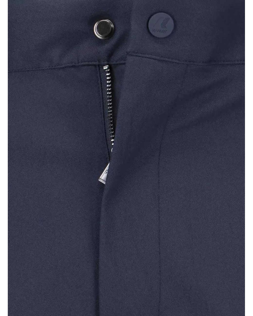 K-Way Blue Elia Chino Trousers for men