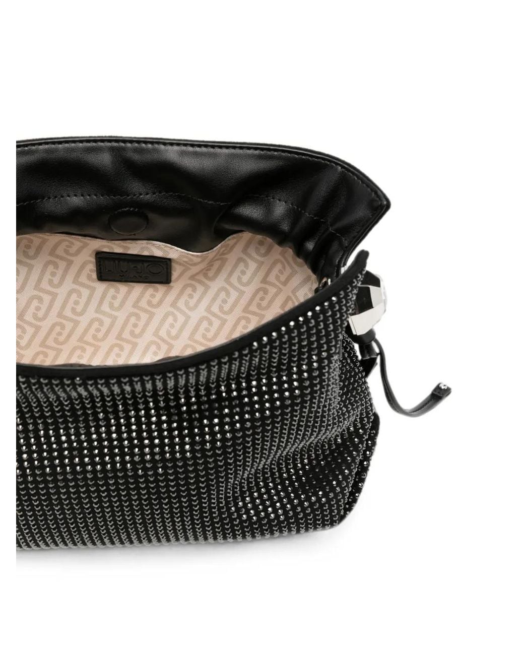 Liu Jo White Small Riccy Bag With Rhinestones