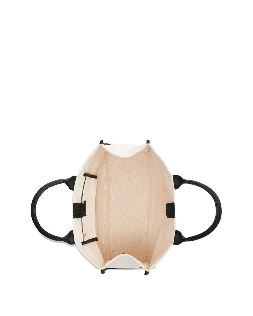 Anine Bing White Medium Lara Tote Natural Canvas With