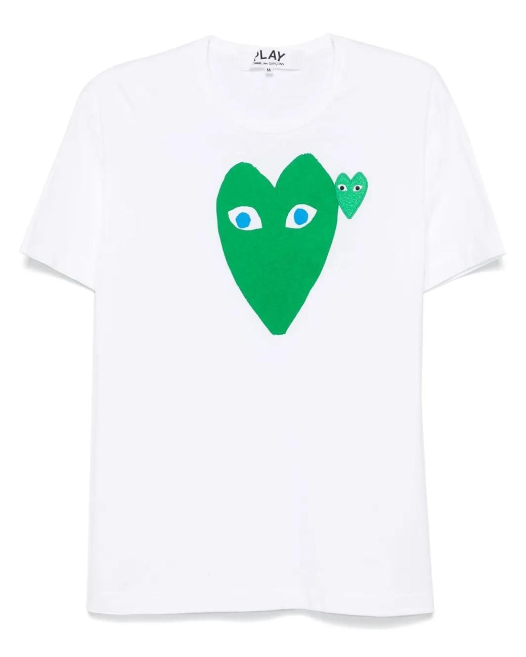 COMME DES GARÇONS PLAY Green Heart-Print T-Shirt