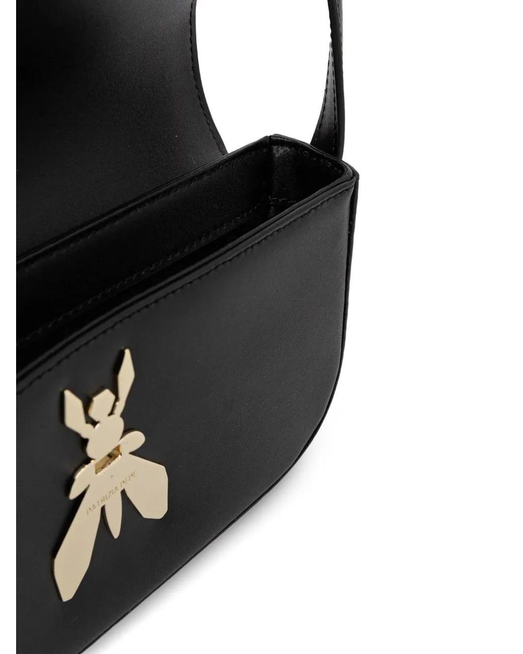 Patrizia Pepe Black Logo-Detail Cross Body Bag