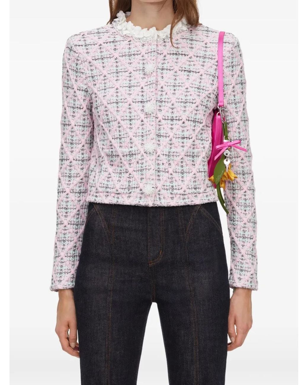 Self-Portrait White High-Waisted Jeans