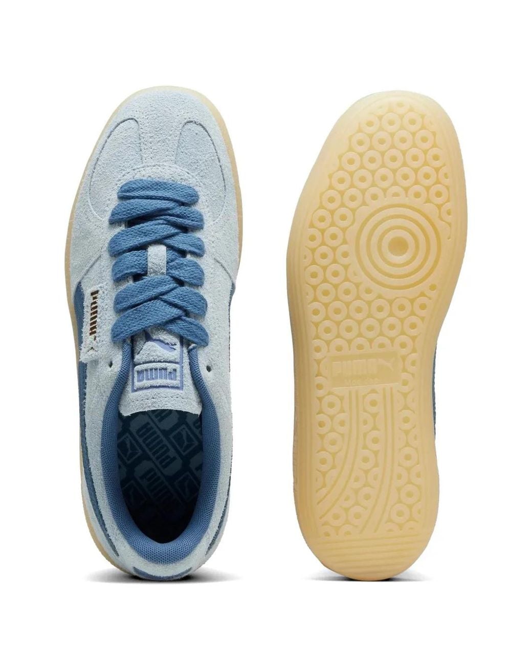 PUMA Blue Palermo Striped Sneakers for men