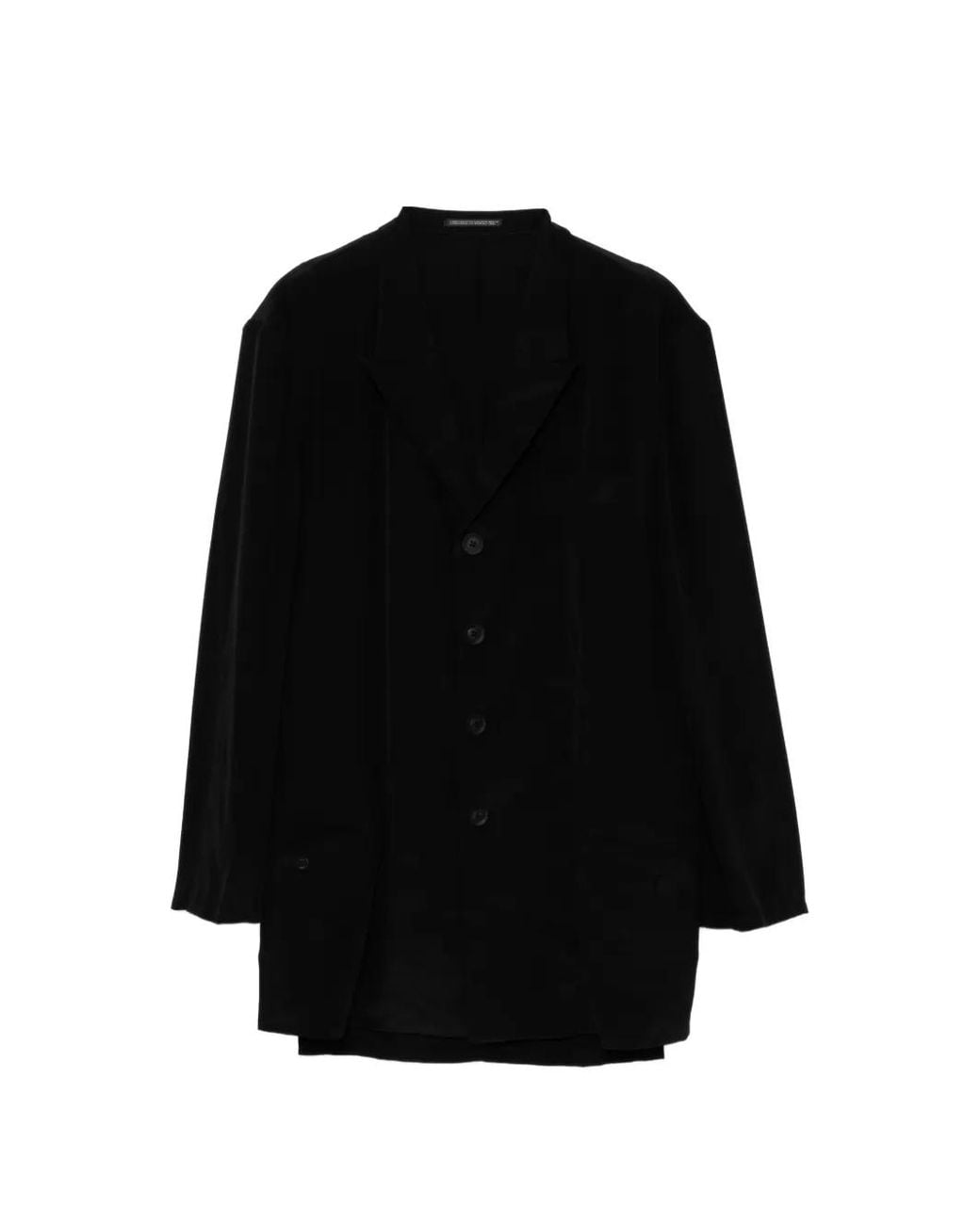 Yohji Yamamoto Black Single-Breasted Blazer for men