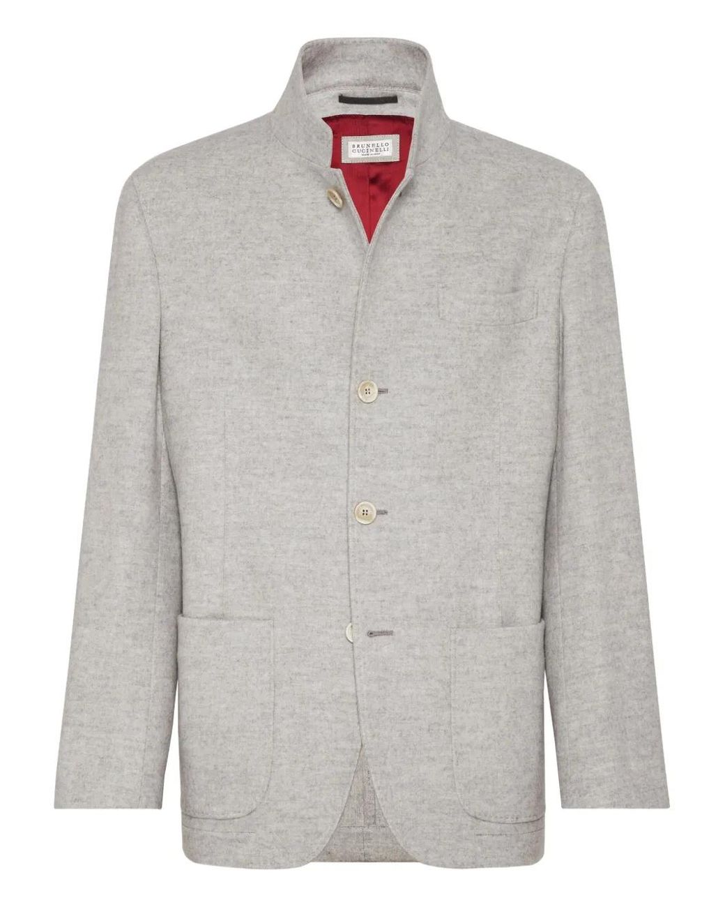 Brunello Cucinelli Kasjmier Blazer in het Gray voor heren