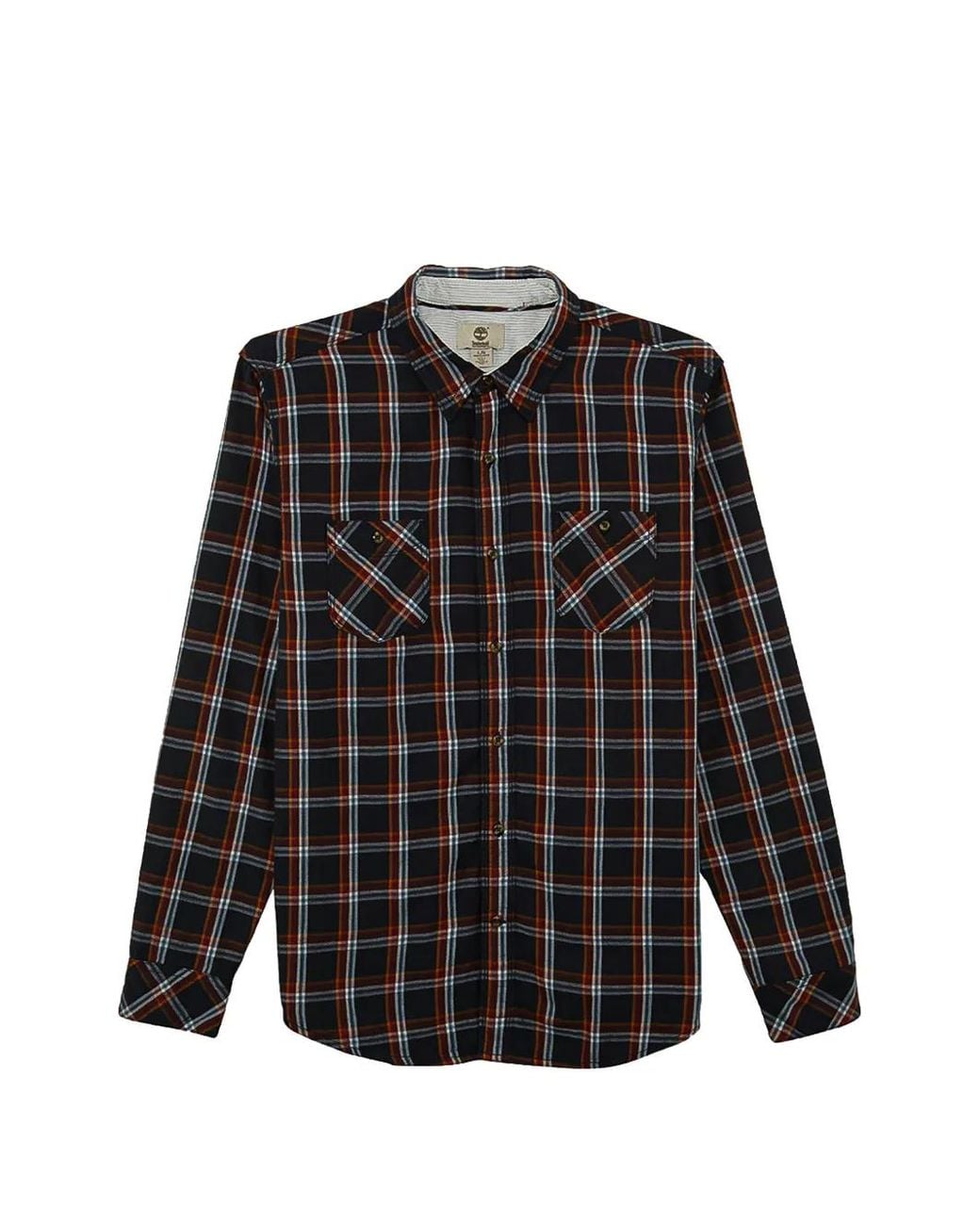 Timberland Black Plaid Long-Sleeve Shirt for men