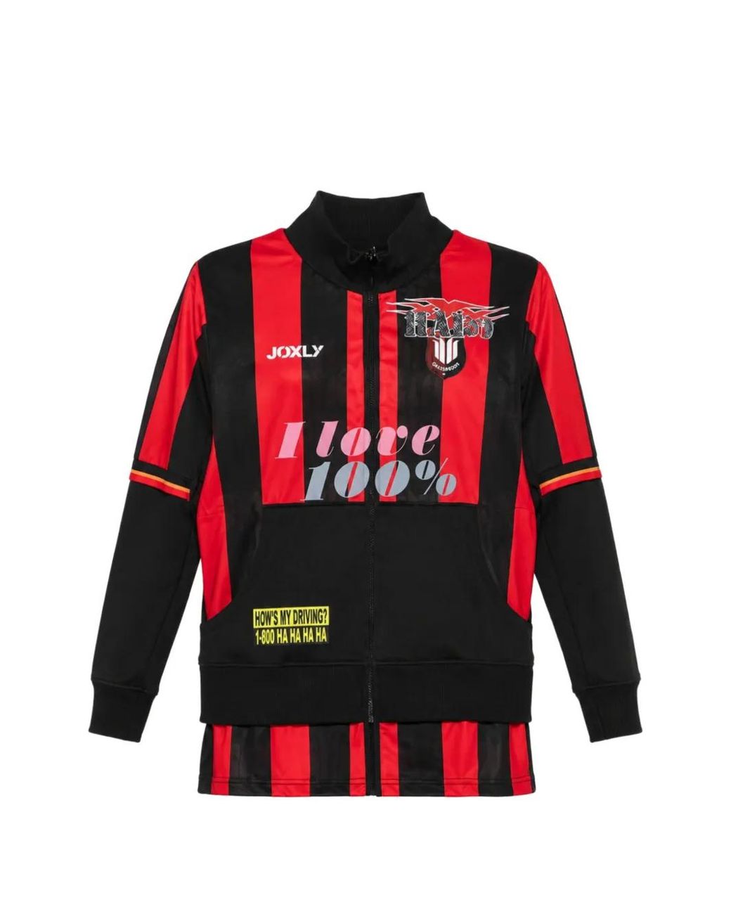 PROTOTYPES Red Striped Panelled Jacket for men